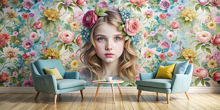 Elegant Hailey Wallpaper Design Featuring Soft Colors and Intricate Floral Patterns for Home Decor