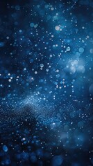 Deep Navy Vertical Background with Starry Bokeh, Mysterious and Captivating