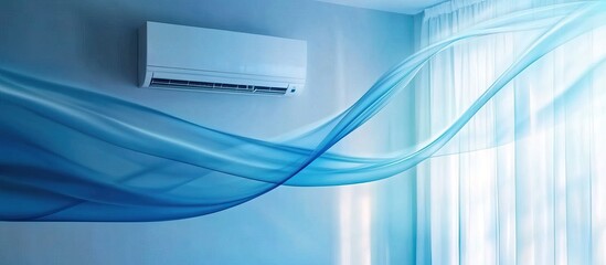 Air Conditioner with Blue Air Flow