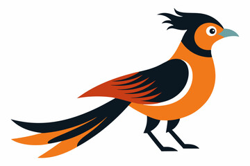 Obraz premium Vector illustration of oriental cuckoo bird on white background