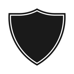 Protect shield security.Badge quality symbol, sign, logo or emblem vector illustration. Color editable
