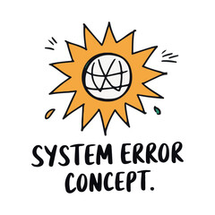 Fototapeta premium System Error Web banner for website