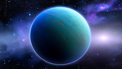 Obraz premium A large planet floating in outer space