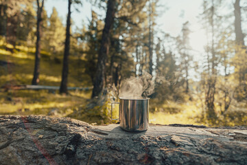 Morning autumn coffee 