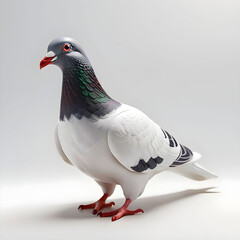 Fototapeta premium Ícone de pombo 3d em fundo branco