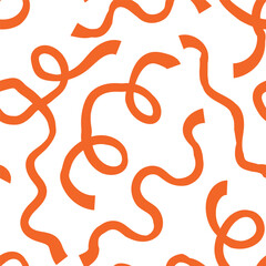Seamless abstract pattern with squiggles and scribbles. Weaved curved lines. Chaotic ink scribbles decorative texture. Messy doodles, wavy and curly lines.