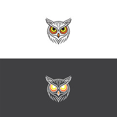 owl logo vector icon