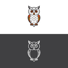 owl logo vector icon