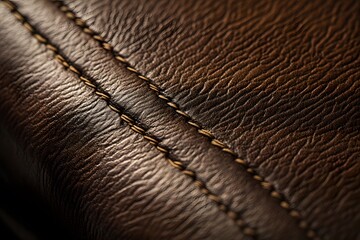 Vintage Leather-Bound Book Close-Up of Texture and Tones