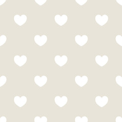 Seamless pattern with hearts, romantic background for wedding, birthday or Valentine's Day. Vector illustration