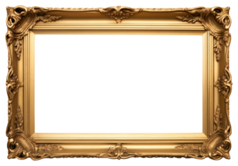PNG Gold frame classic vintage blackboard photo frame.