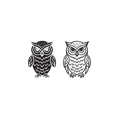 owl logo vector icon