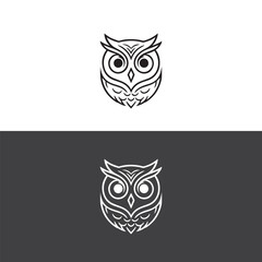 owl logo vector icon