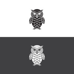 owl logo vector icon