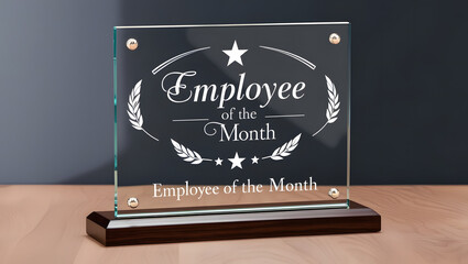 Employee of the Month concept, ward winner, high-performance champion, gold medal reward, success or victory recognition prize, leadership or achievement concept, success businessman.