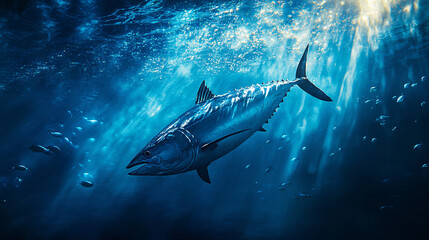 Fototapeta premium Tuna in the Deep Blue Sea