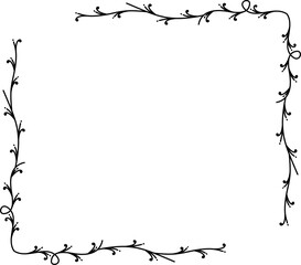 Floral border frame design element vector