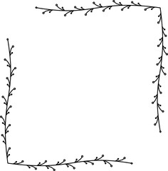 Obraz premium Floral border frame design element vector