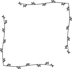 Floral border frame design element vector