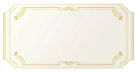 PNG Elegant gold-bordered blank frame