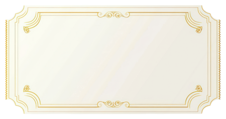 PNG Elegant gold-bordered blank frame