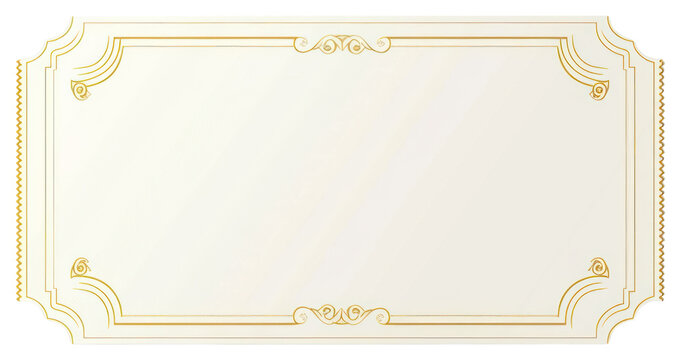 PNG Elegant gold-bordered blank frame