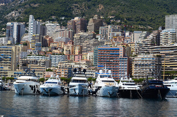 boats in the harbour in monaco