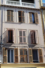 building facade and shutters french style