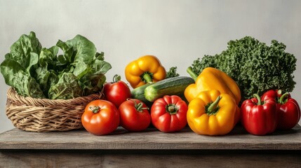 The Colorful Fresh Vegetable Display