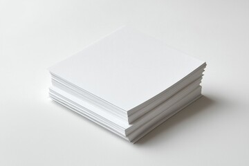Blank A4 Stacked Paper Mockup isolated created with Generative AI