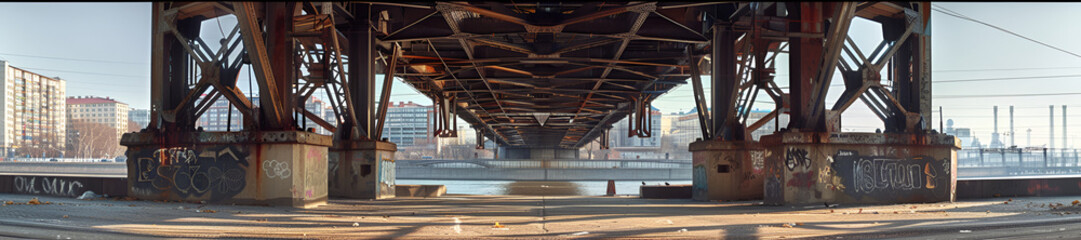 Fototapeta premium New York City Manhattan Bridge, Manhattan Bridge, New York City skyline, iconic NYC landmarks, bridge architecture, urban photography, NYC transportation