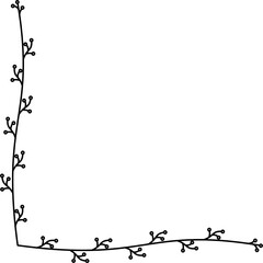 Floral border corner design element vector