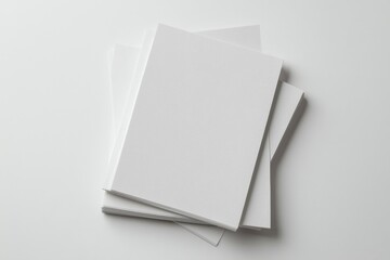 Blank A4 Stacked Paper Mockup isolated created with Generative AI