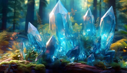 A composition of crystals.