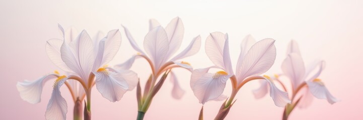 Delicate pastel flowers with soft petals, perfect for floral design, branding, wellness, or any project seeking a touch of elegance and tranquility.