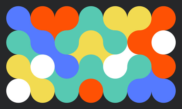 Artistic colorful composition with circles