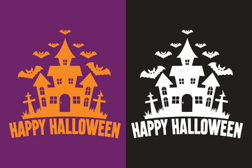 Happy Halloween Typography Best Trendy T shirt Design