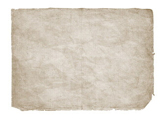 Old texture of torn tattered paper, vintage parchment