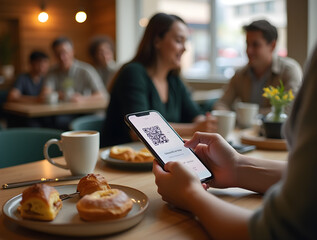 Digital Payment with QR Code in a Café Setting