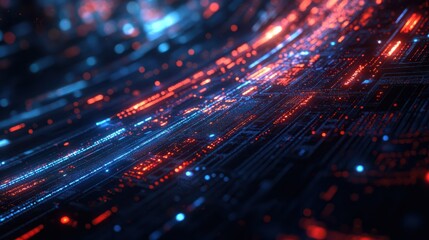 The abstract technology big data concept explores the integration of advanced algorithms and vast information for innovation