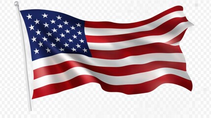Obraz premium us flag usa flag american national flag in png isolated on transparent background