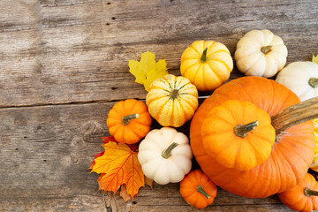Halloween scene on orange background