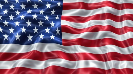 Fototapeta premium Waving usa flag for presidents day background, ai generative