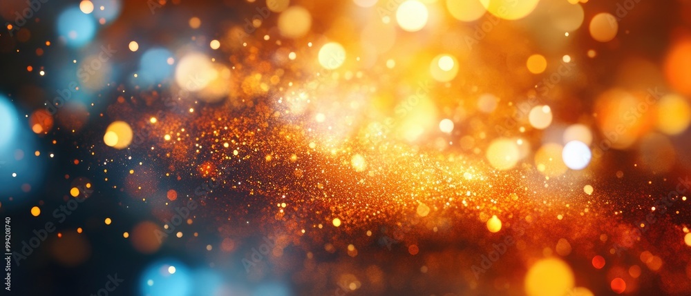 Wall mural abstract background featuring an explosion of bokeh lights