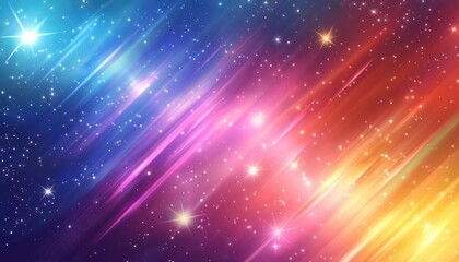 Bright multicolor 2D cartoon design featuring space stars Radiant illustration of sky stars on an abstract background perfect for astrology themed websites