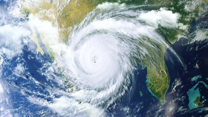 A large hurricane heads toward the Gulf Coast, bringing potential severe weather and impacts