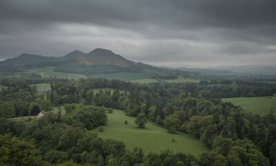 Famous looking viewpoint in the scottish borders.