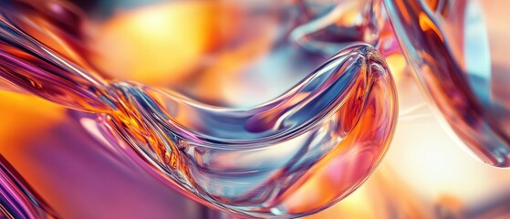 Abstract 3D illustration of a glass panorama background design