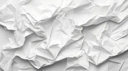 Obraz premium White crumpled paper background texture