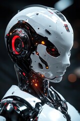 Artistic 3D rendering of a cyborg featuring advanced artificial intelligence